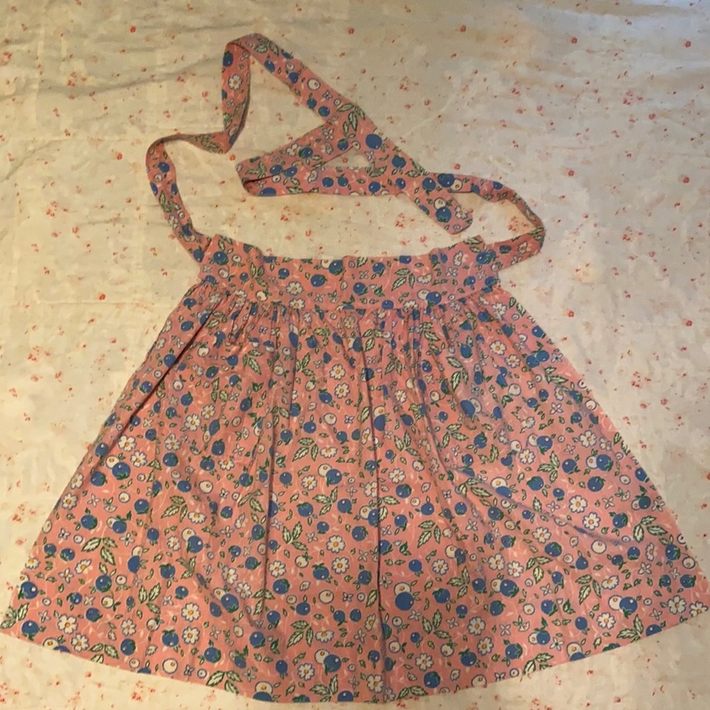 Vintage Apron / Handmade Pink Floral